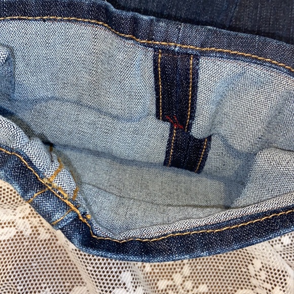 Y2K True Religion Women’s Denim Jeans LARGE LOGO BACK FLAP POCKETS STITCHING 31 - Picture 16 of 16